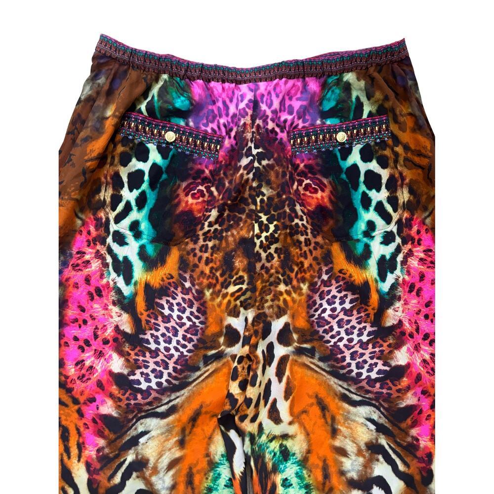 Camilla Surrealist Suspension Parachute Wide Leg Silk Pants Women’s Size L - Picture 5 of 13